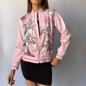 Too Faced Floral Bomber Jacket
